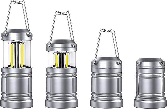 LED Camping Lantern ,500 Lumens Battery Operated Portable Hanging Lanterns for Home Power Outages Hurricane Storm Camping, 4 Pack