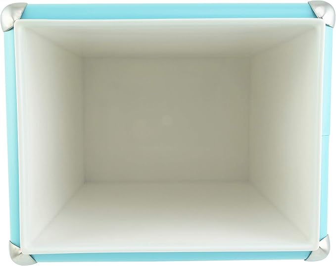 Permasteel 14-Qt Retro Vintage Portable Ice Chest, Hard Metal Personal Cooler for Camping, Beach, Picnic, Classic Style Ice Chest, Turquoise