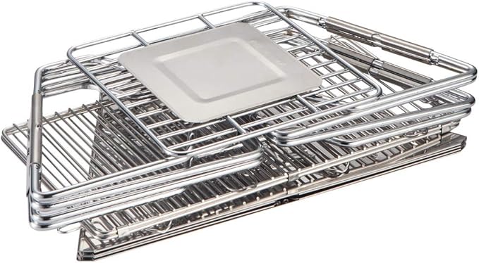 Quick Grill Medium: Original Folding Charcoal BBQ Grill Made from Stainless Steel/Carrying Bag for Backpacking Included /