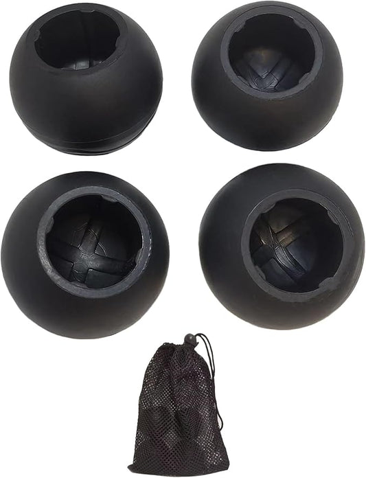 Camping Chair Anti Sink Rubber Ball Feet Anti Slipery Set of 4 Stability Outdoor Chair Leg Cap Fishing Hiking Uneven Floor Portable with A Mesh Sport Bag Inner Diameter(Fits 14mm Legs)