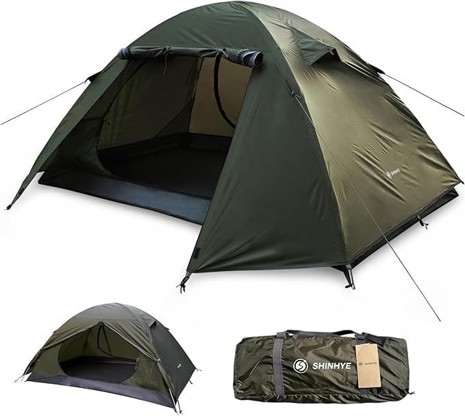 ShinHye Backpacking Tent for Camping, 1/2 Person Ultralight Backpacking Tent Easy Setup Tents Waterproof Lightweight Hiking Tents for Outdoor