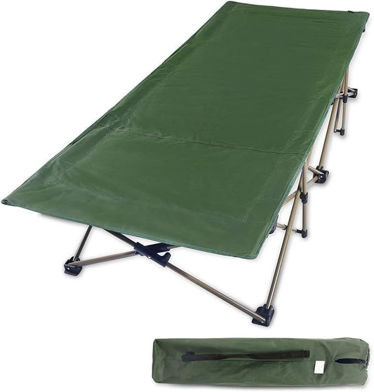 REDCAMP Oversized Camping cots for Adults 500lbs,33'' Extra Wide Tall Sleeping Cots Heavy Duty, XL Cots Portable for Outdoor Indoor Office, Green