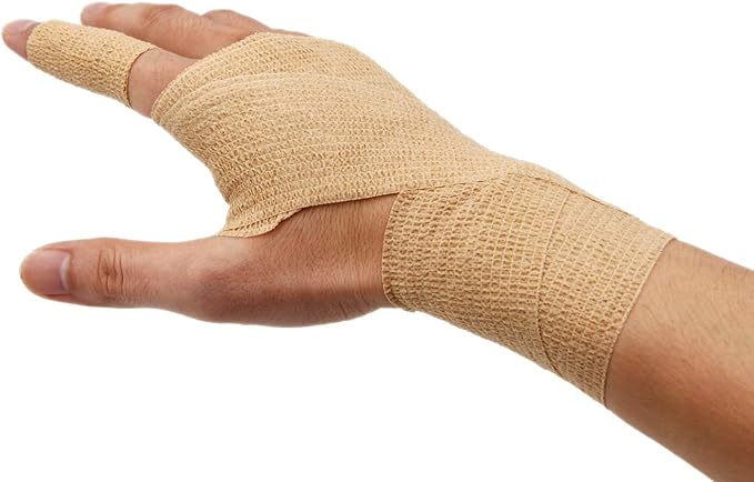 First Aid Self Adherent Cohesive Bandages, First Aid Tape Cohesive Wrap Bandage, Colorful Bandages(2 inches x 5 Yards,12 Packs,Colorful)