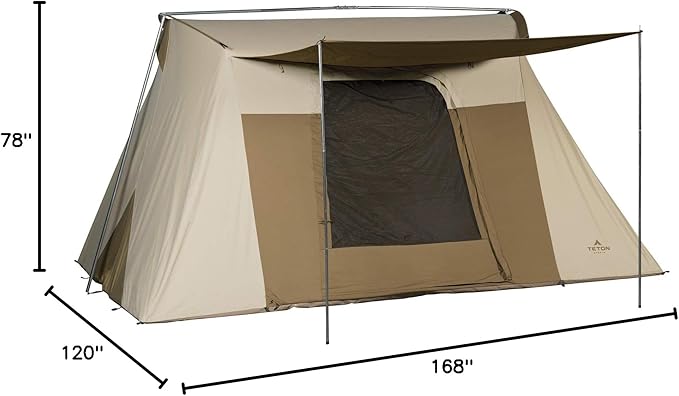 TETON Sports Canvas Tents, Tent for Family Camping in All Seasons, The Right Shelter for Your Base Camp, Waterproof