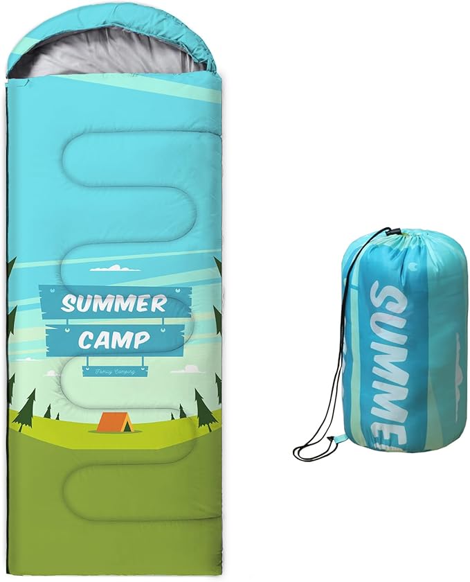 oaskys Camping Sleeping Bag - 3 Season Warm & Cool Weather - Summer Spring Fall Lightweight Waterproof for Adults Kids - Camping Gear Equipment, Traveling, and Outdoors