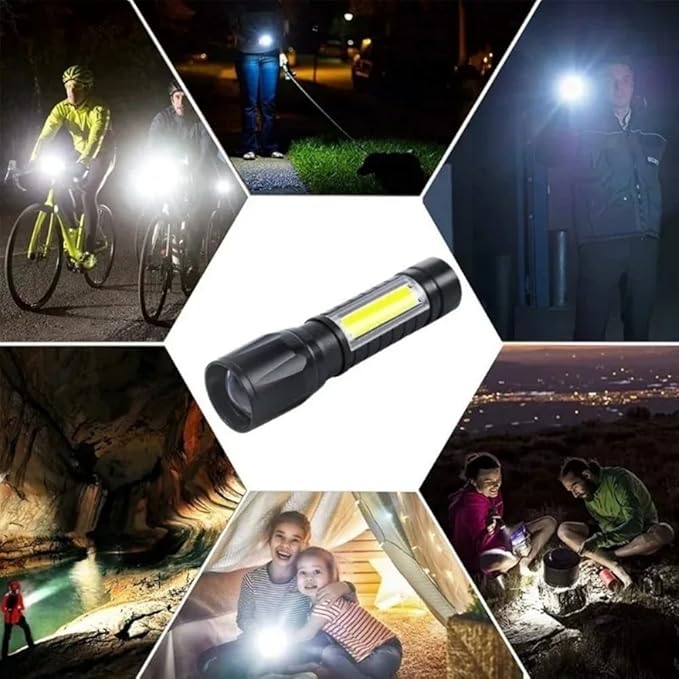 Mini USB Charging LED Flashlight Portable Strong Lights Zoom Torch Outdoor Camping Lamps Lantern Waterproof Flashlights (2)