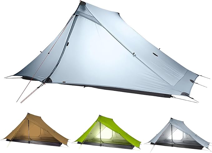 3F UL Gear Lanshan PRO Lanshan Ultralight Tent 4 Season Backpacking Tent for 2 Person, Waterproof Professional Tents for Camping, Trekking, Kayaking, Climbing, Hiking