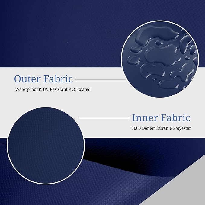 Covers & all Built-in Outdoor Grill Cover, Durable 12 Oz Waterproof Cover Max Material with Air Pocket & Elastic for Snug Fit (57" W x 27" D x 26" H Inches, Blue)