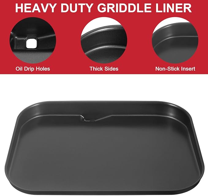 Griddle Plate for Ninja Woodfire Outdoor Grills OG700 Series, Flat Top Griddle Plate Compatible with Ninja XSKGRDPLT Woodfire OG701, Non-Stick Griddle Pan, Insert