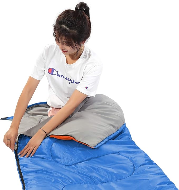 SWTMERRY Sleeping Bag 3 Seasons (Summer, Spring, Fall) Warm & Cool Weather - Lightweight,Waterproof Indoor & Outdoor Use for Kids, Teens & Adults for Hiking and Camping