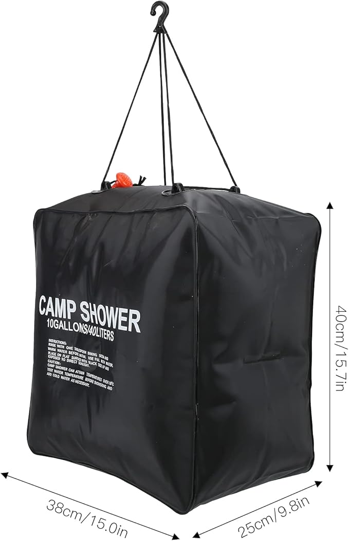 01 40L Water Bag Solar Heated, Solar Heating 40L Solar Shower Bag for Camping for Outdoor