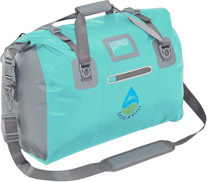 Skog Å Kust Duffelsak Heavy Duty Waterproof Duffel - Gear Bag for Sports, Travel, & More - 60L Mint