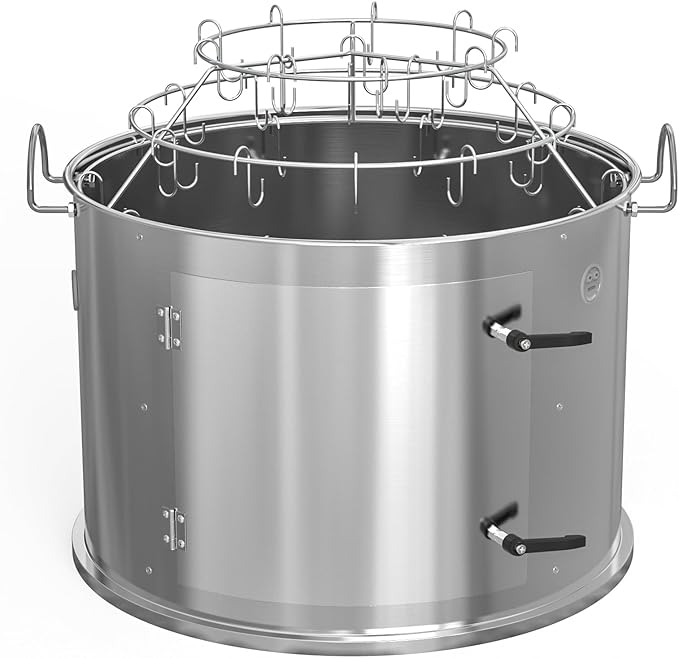 only fire Stainless Steel Grill Cooking Smoking Attachment, Charcoal, Rib Hanging System for Weber 22 inch Kettle Grills - Turns Your Kettle into Smoker