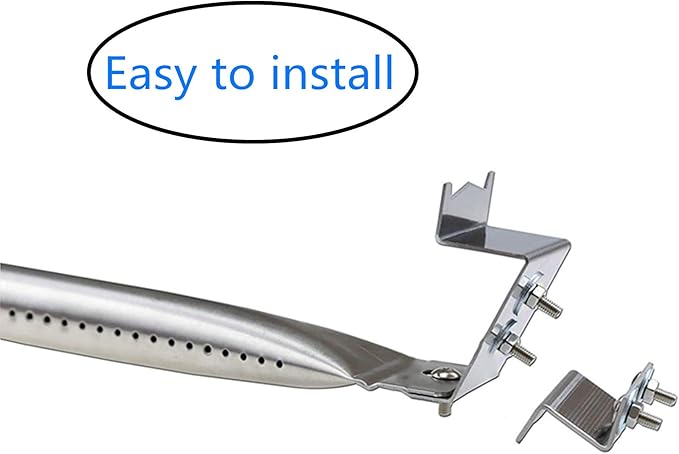 DcYourHome Replacement SS Burner SS Heat Plate Hanger Brackets for Chargriller 3001, 3008, 3030, 4000, 5050 Gas Grill