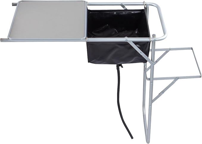 Himalaya Tailgate Table, Folding Camping Kitchen Extended Side Table, Overlanding Gear, Small Folding Camping Kitchen Station, Camp Cooking Sink Grill for Outdoor BBQ Party Picnic (Table Side Edge)
