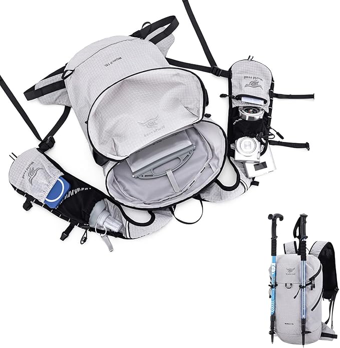 15L Hydration Backpack with 2L Water Bladder - Lightweight Running Vest for Men, Hiking Backpack Trail Running Pack for Cycling, Hiking, Outdoor Sports (3 Colors)