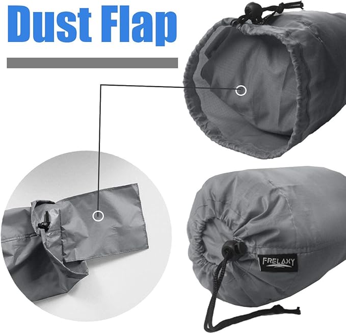 Frelaxy Stuff Sack Set 3-Pack (3L&5L&9L), Ultralight Ditty Bags with Dust Flap for Traveling Hiking Backpacking