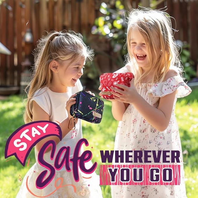 EVERLIT Mini Rescue Pack | 105 Medical Essentials Organized in Portable Storage Bag | Pocket Size Kids First Aid Kit with D Ring | Small Family-Friendly Travel Medical Kit (Playground)