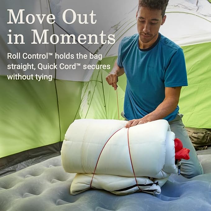 Coleman Flatlands Sleeping Bag, Made from 100% Recycled Material, Cool Weather Adult Sleep Sack