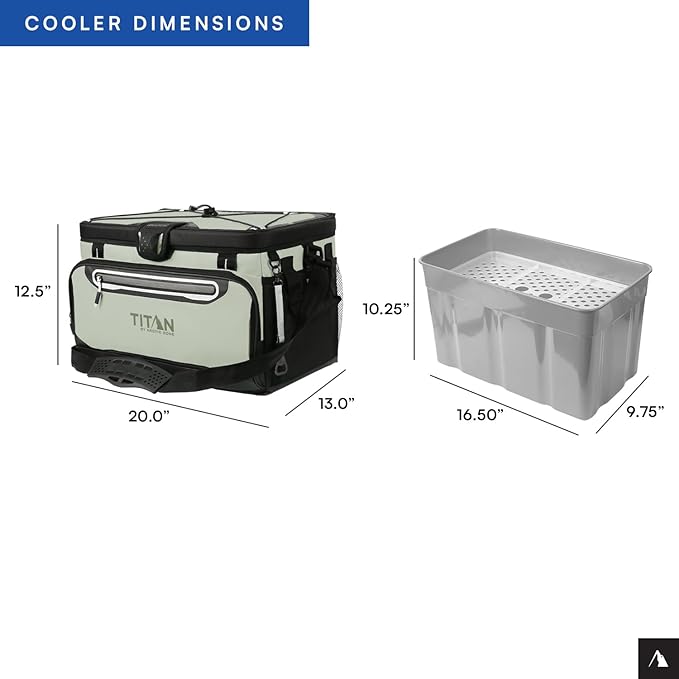 Arctic Zone Titan Deep Freeze Cooler - Zipperless Hardbody Cooler - Small & Large Capacity- Beach & Camping Cooler - Deep Freeze Insulation, HardBody Liner, and SmartShelf