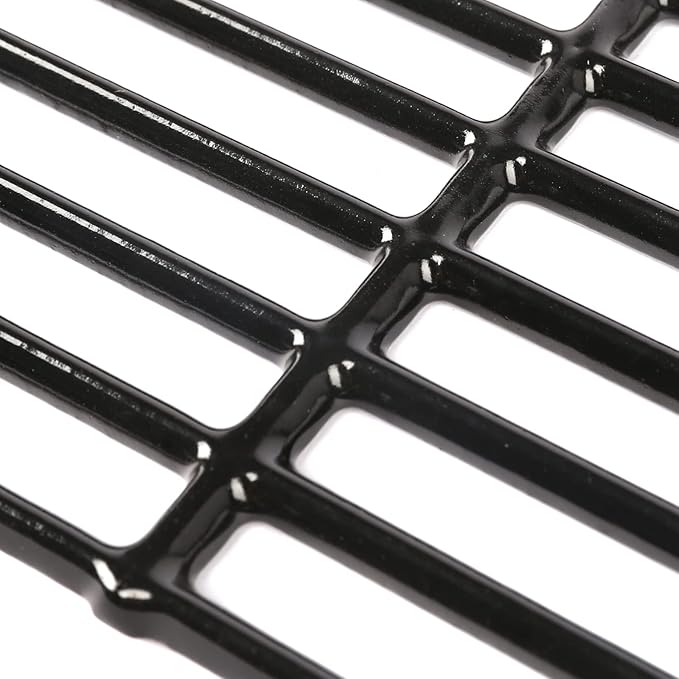 Hisencn Porcelain Cast Iron Cooking Grates Replacement for Chargriller Duo 5050, 3001, 5650, 3008, 3030, 3725, 4000, 2121, King Griller 3008 5252, Gas Grill Models Set of 4 Grill Grids