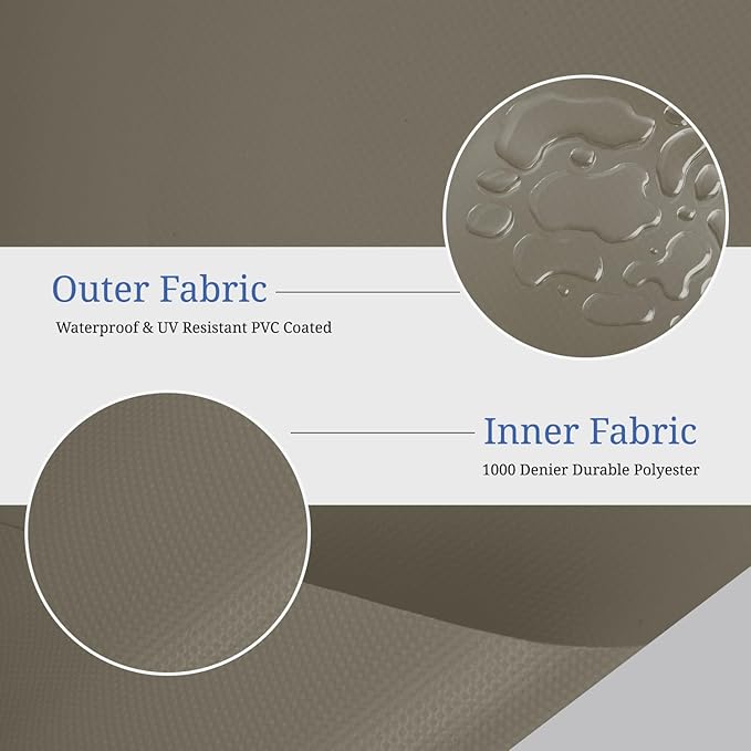 Covers & all Built-in Outdoor Grill Cover, Durable 12 Oz Waterproof Cover Max Material with Air Pocket & Elastic for Snug Fit (48" W x 27" D x 26" H Inches, Beige)