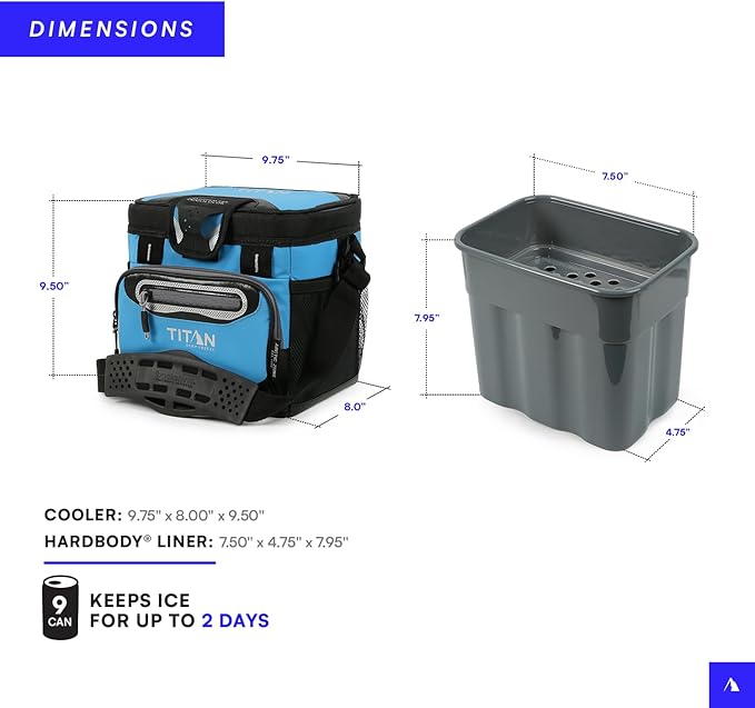 Arctic Zone Titan Deep Freeze Cooler - Zipperless Hardbody Cooler - Small & Large Capacity- Beach & Camping Cooler - Deep Freeze Insulation, HardBody Liner, and SmartShelf