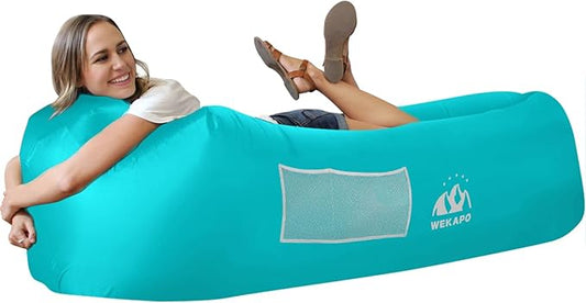 WEKAPO Inflatable Lounger Air Sofa Hammock-Portable,Water Proof& Anti-Air Leaking Design-Ideal Couch for Backyard Beach Traveling Camping Picnics & Music Festivals