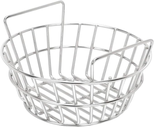 only fire #8569 Charcoal Ash Basket Fits Big Green Egg, Stainless Steel Charcoal Holder with Handles, Grilling Accessories for Better Airflow