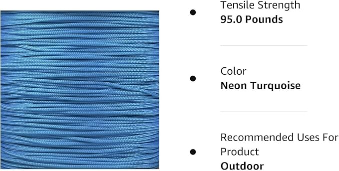 Paracord Planet 95 Paracord – Lightweight Cord for DIY Creating and Outdoors