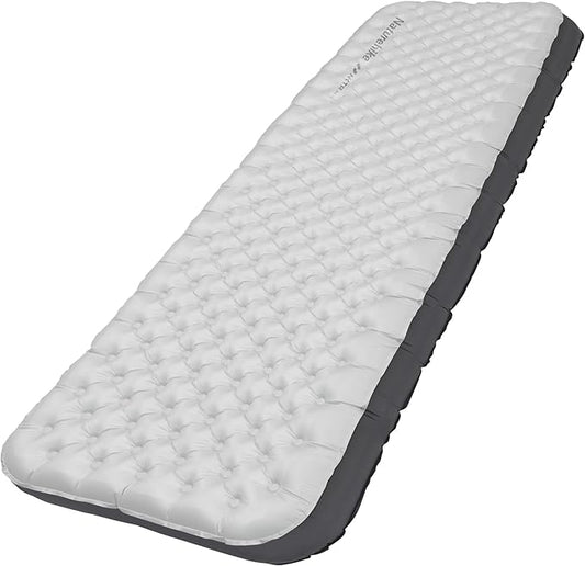 Naturehike 20oz Ultralight Sleeping Pad with Sidewalls, Insulated Inflatable Sleeping Pad 6.5R, Lightweight Sleeping Mat for Camping, Hiking, Backpacking, 10cm Thickened