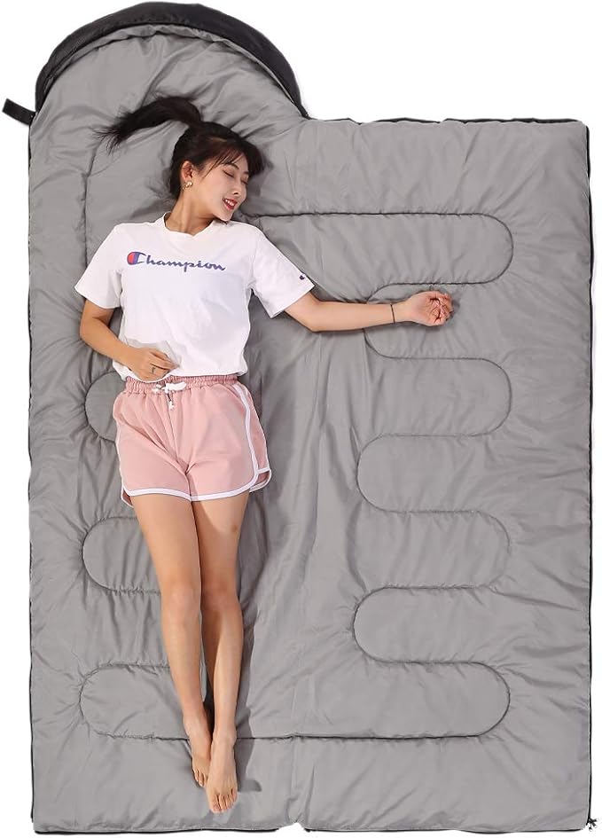 SWTMERRY Sleeping Bag 3 Seasons (Summer, Spring, Fall) Warm & Cool Weather - Lightweight,Waterproof Indoor & Outdoor Use for Kids, Teens & Adults for Hiking and Camping