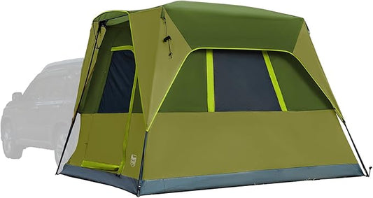 TIMBER RIDGE 5 Person SUV Tent with Movie Screen Weather Resistant Portable for Car SUV Van Camping, Includes Rainfly and Storage Bag, 10' W X 8' L X 7.1' H Green
