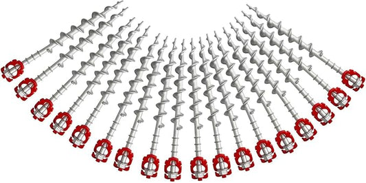 Ground Anchors Aluminum Tent Stakes Heavy Duty Tent Anchors for Swing Set Anchors Screw in kit for Securing Animals,Tents, Canopies, Sheds,Amusement Facilities,Swing Sets Outdoor-18 Packs