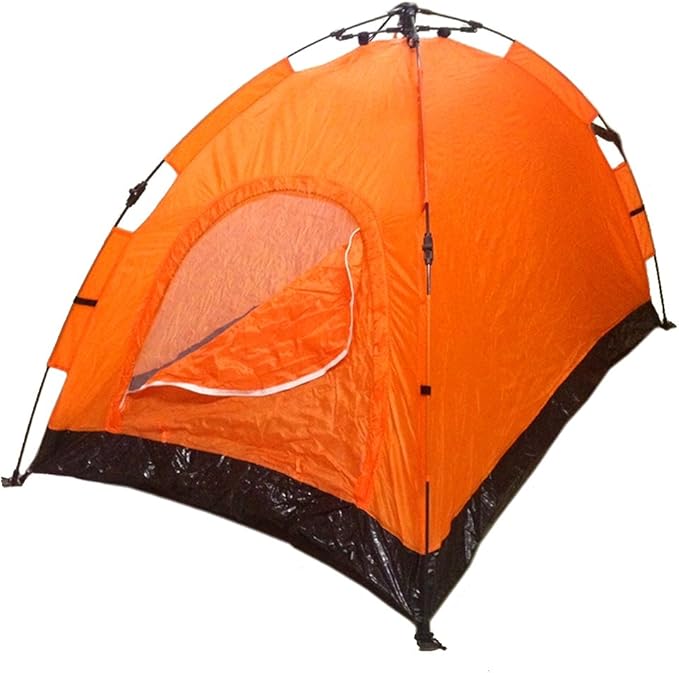 Instant Pop Up Tent Backpacking Camping Hiking 1-2 Man Automatic Tent Orange Sealed
