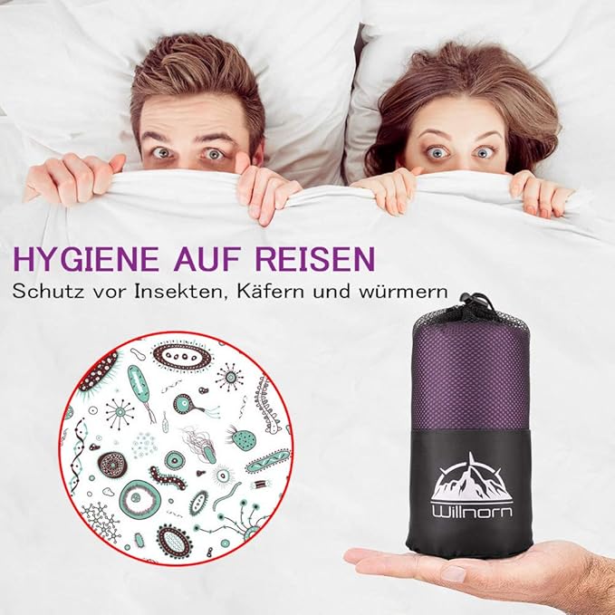 Sleeping Bag Liner,Travel Sheets & Adult Sleep Sack & Self Tan Sleep Sack for Backpacking,Hotel, Hostels, Lightweight Single Camping Sleep Pod