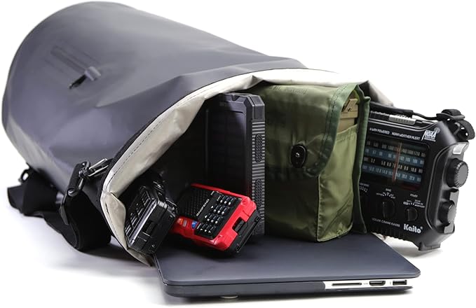 Waterproof Faraday Dry Bag - Sling Pack - Fast, Easy Access for Device Shielding - Protect Data and Devices from Hacking, Tracking, EMP… (30L)