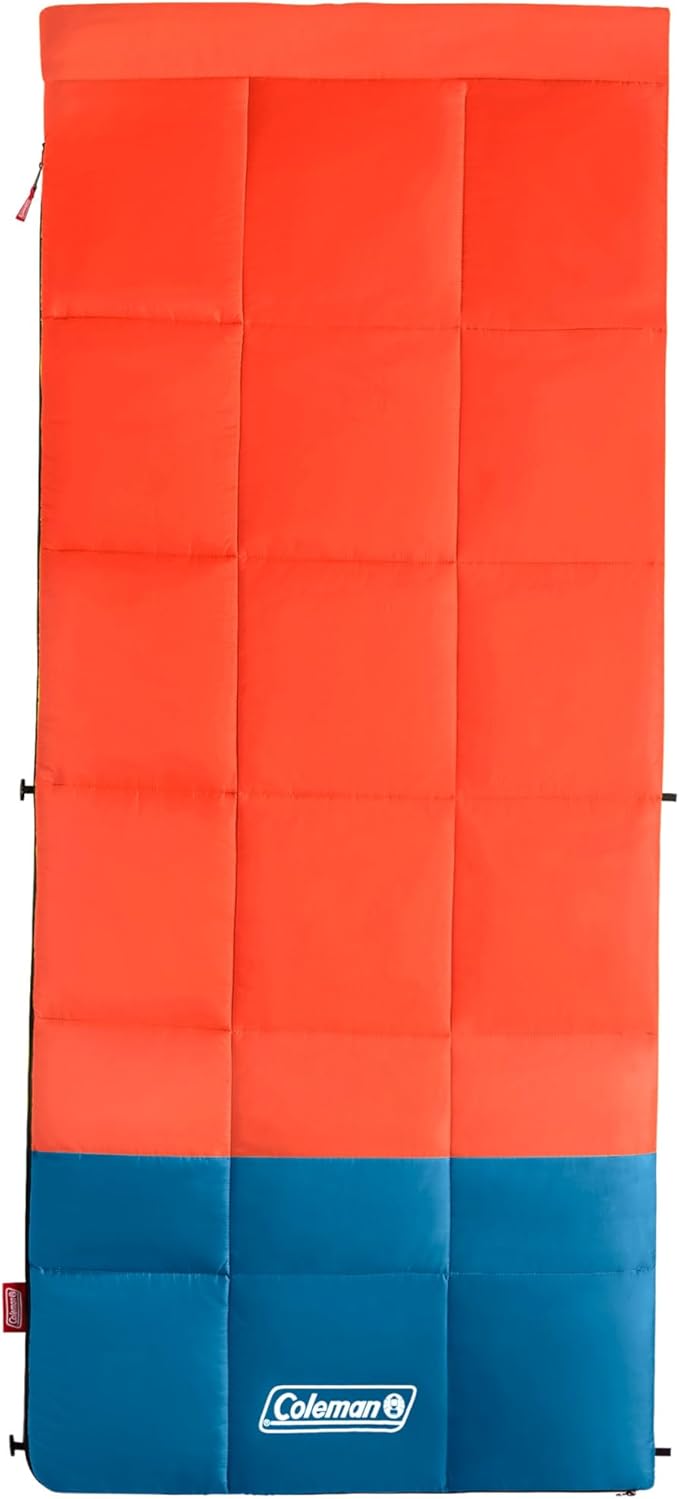 Coleman Kompact Cool-Weather Sleeping Bag, 20°F/30°F/40°F Adult Sleeping Bag with Heat Retention, Stuff Sack, & Snag-Free Zipper