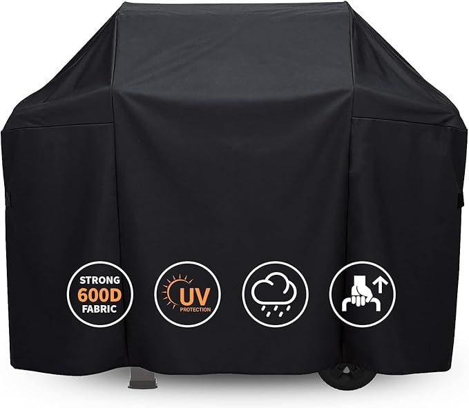 Grisun 7139 Grill Cover for Weber Spirit 300 Grills, Spirit 310, E310, S310, E330 and E315, Waterproof and UV-Resistant Gas Grill Cover, Heavy Duty BBQ Cover, 51 inches, Black
