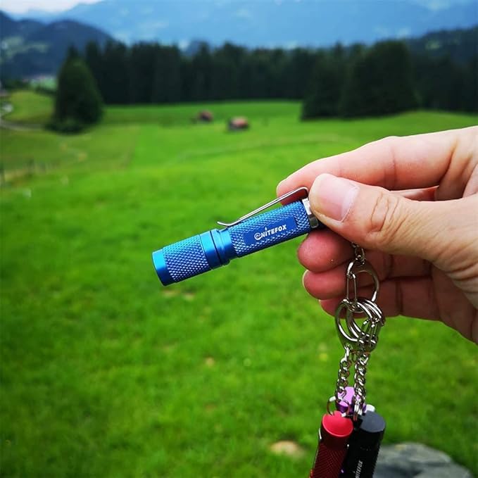 K3 Mini AAA Keychain Flashlight Small Bright Pocket Flashlight 150 Lumens 3 Modes,Multipurpose EDC Flashlight Hat lamp Camp Tablelamp Candle for Dog Walk Emergency Parents Kids Gift