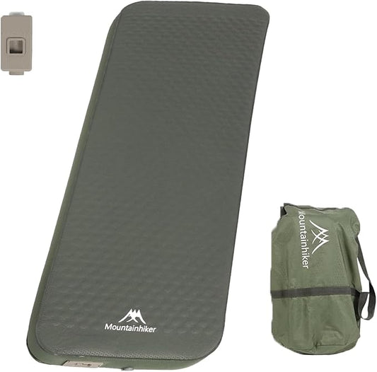 Self Inflating Sleeping Pad with Foam and Electric Pump,Innovative Y-Shaped Telescopic Structure,4.3" Thick Ultraportable Camping Mattress,Outdoor Compact Air Mat for Tent Car(4.2*79*28 inch)