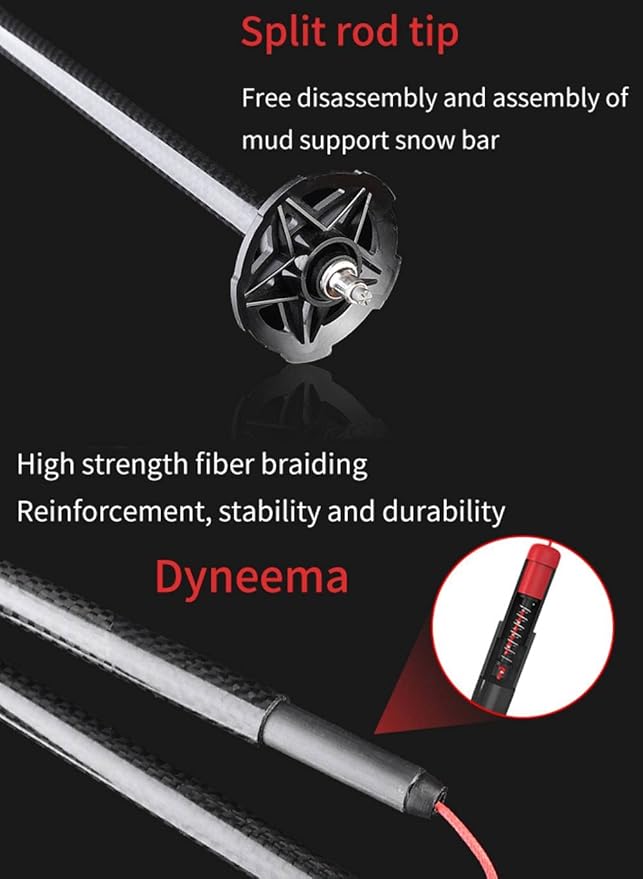 AONIJIE Trekking Poles -2 Ultralight Collapsible Carbon Fiber Hiking Poles with Anti-Shock and Quick Lock System, Folding Walking Sticks for Hiking, Camping