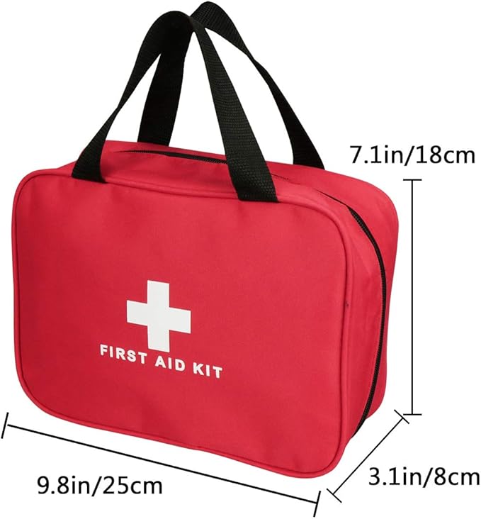 AOUTACC 3 Pack Nylon First Aid Empty Kit,Compact and Lightweight First Aid Bag for Emergency at Home, Office, Car, Outdoors, Boat, Camping, Hiking(Bag Only)