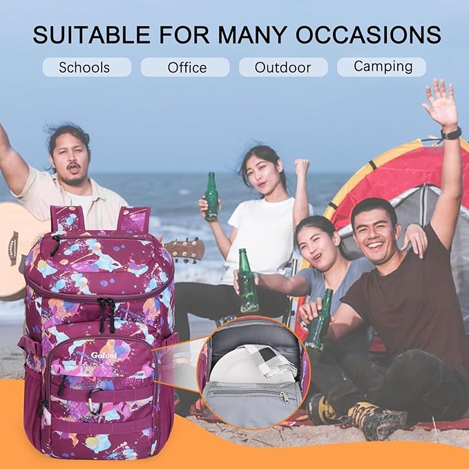 Cooler Backpack Insulated Leak Proof,Small Soft Coolers Bag for Men and Women Camping,Travel,Beach,Hiking,Picnic