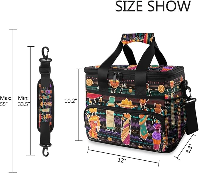 Cooler Bag Insulated Picnic Bag Large Lunch Box Reusable Tote Bag Soft Sided Portable Beach Cooler Grocery Camping
