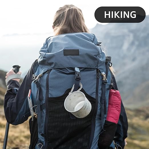 24 PCS M6 x 2-3/8 Inch Carabiner Clips Heavy Duty Spring Snap Hooks Stainless Steel Carabiner Clip Mini Carabiner Clips Quick Link Clip for Keychain Camping Hiking Fishing Dog Leash Keys, Silver