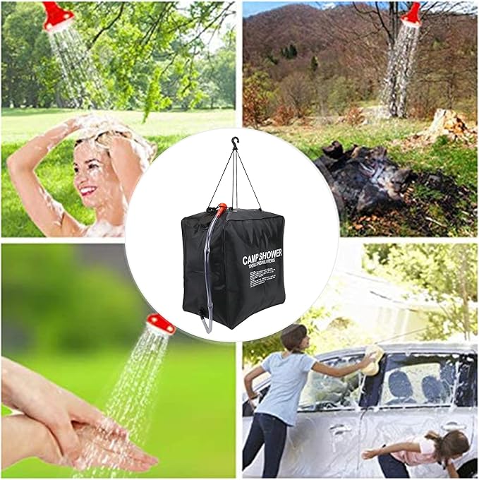 01 40L Water Bag Solar Heated, Solar Heating 40L Solar Shower Bag for Camping for Outdoor