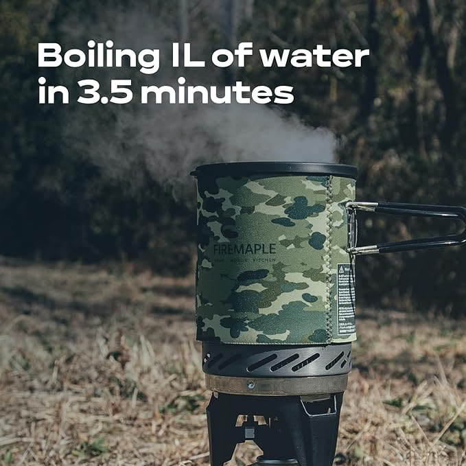 Fire-Maple "Fixed Star 1" Personal Cooking System | Pot/Jet Burner Stove System with Electric Ignition | Ideal for Hiking, Camping, Backpacking, Fishing, Hunting Trips and Emergency Use