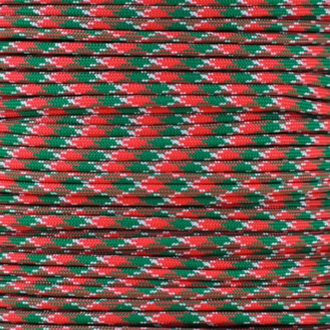 Paracord Planet Holiday Colors 550 Paracord – Great for DIY, Bracelets, and Lanyards – Holly Jolly (1,000 Feet)