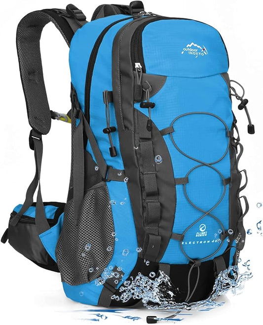 INOXTO lightweight Hiking Backpack 35L/40L Hiking Daypack with Waterproof Rain Cover for Travel Camping Outdoor Men and Women